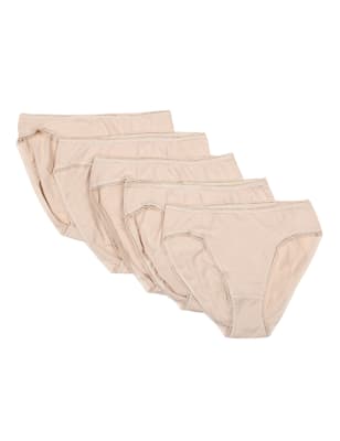 

Womens M&S Collection 5pk Cotton Rich High Leg Knickers - Opaline, Opaline