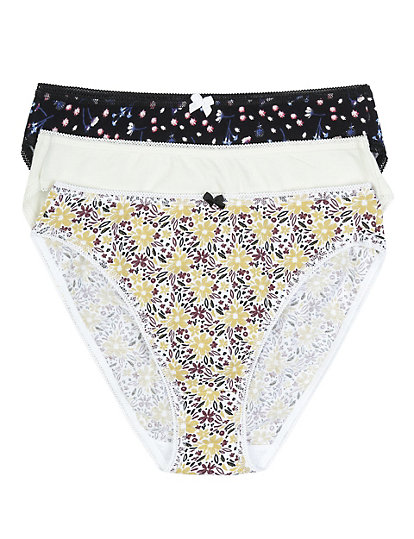 3 Pack Cotton Mix Printed Knickers