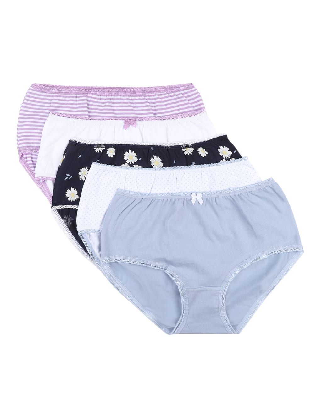 5pk Cotton Rich Lycra® High Rise Knickers image 1