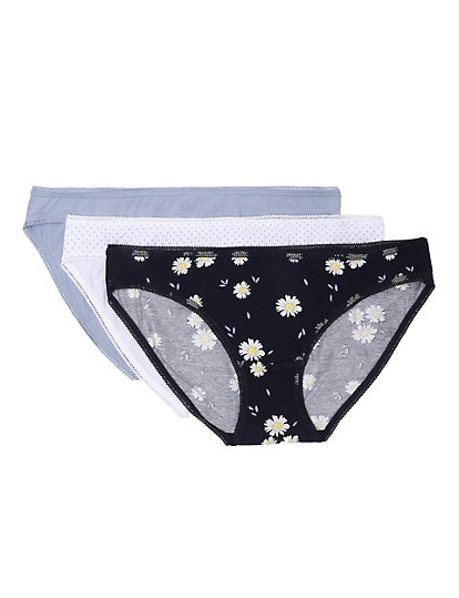Pack of 3 Cotton Mix Skinny Fit Knickers