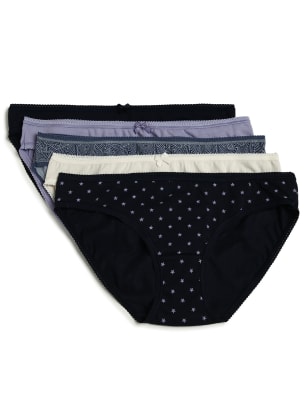 

Womens 5pk Cotton Rich Bikini Knickers - Light Lavender, Light Lavender