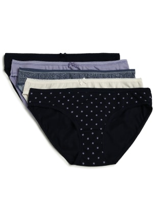 Pack 5 Cotton Mix Knickers