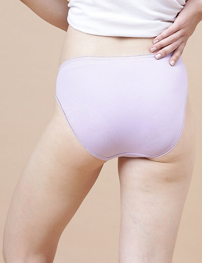 Pack of 3 Cotton Mix High Legs Panty