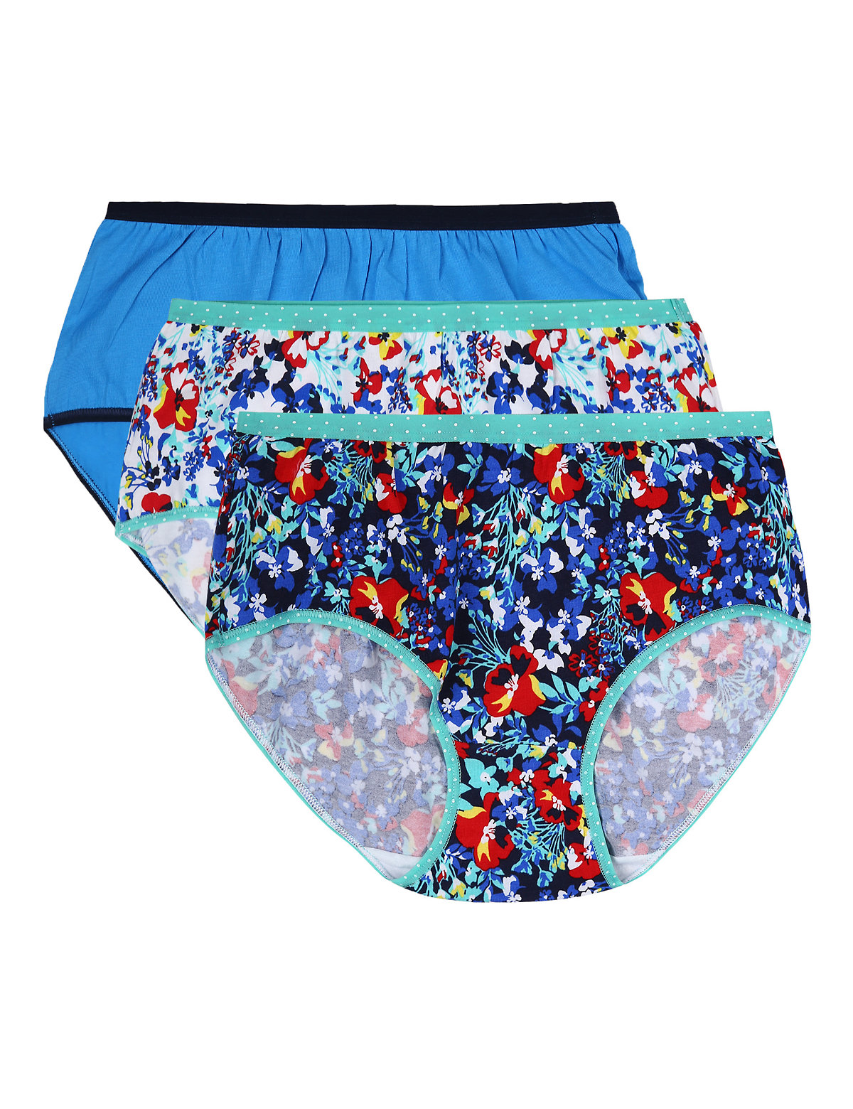INT 3PK Painterly Floral Full Brief