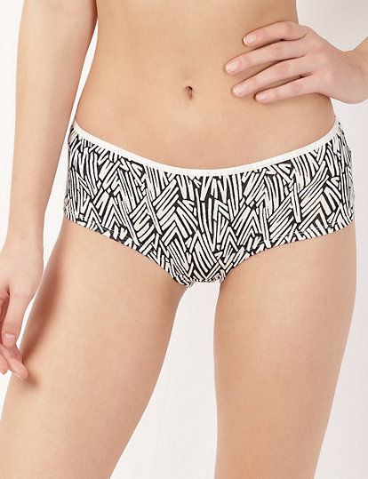 3 Pack Palm Print Low Rise Short