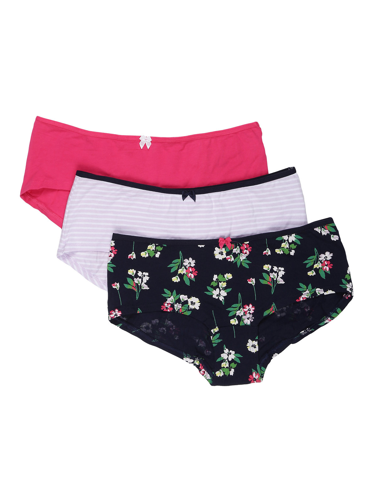INT 3P PINK FLORAL SHORTS