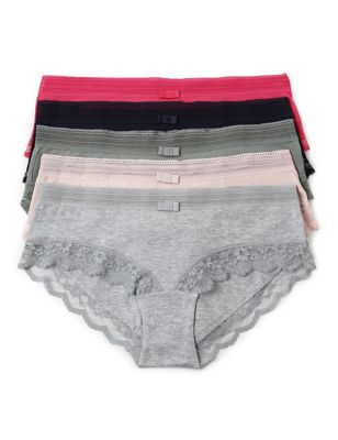 Marks & Spencer Women Pack of 5 Hipster Lace Briefs T612115