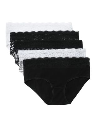 Pack of 5 Cotton Mix Slim Fit Knickers