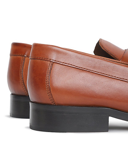 Pure Leather Plain Loafers