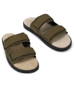 Leather Plain Flat Sandals