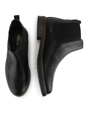 m and s black boots