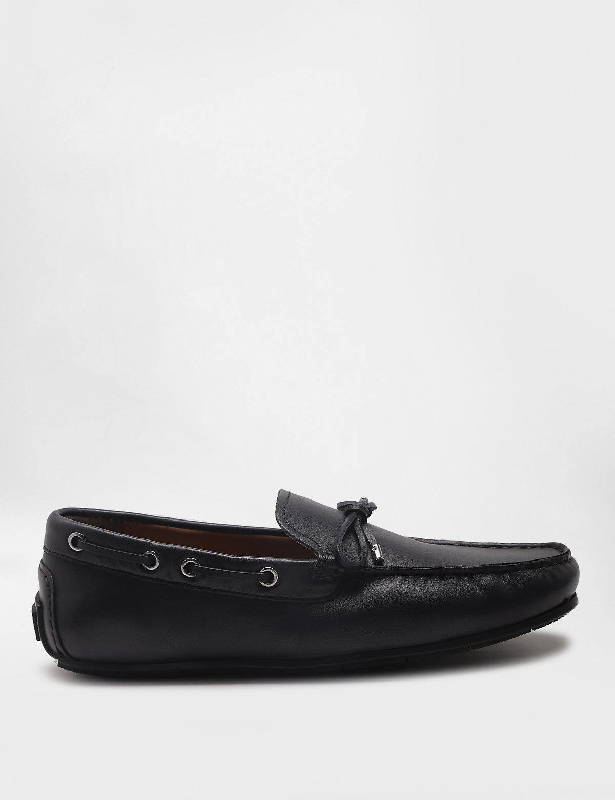Pure Leather Plain Slip-on Loafers