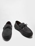Pure Leather Plain Slip-On Loafers