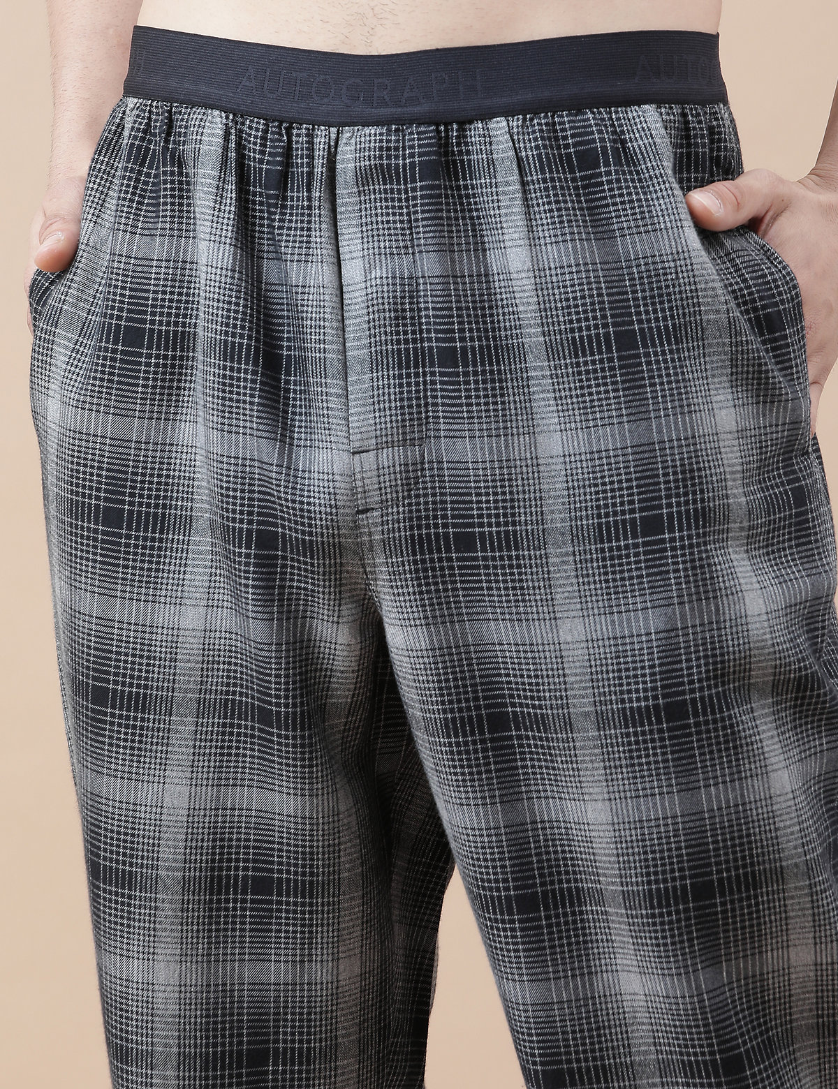 Cotton Mix Checked Relaxed Fit Pyjama