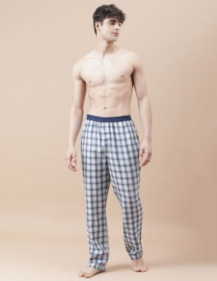 Cotton Mix Checked Relaxed Fit Pyjama