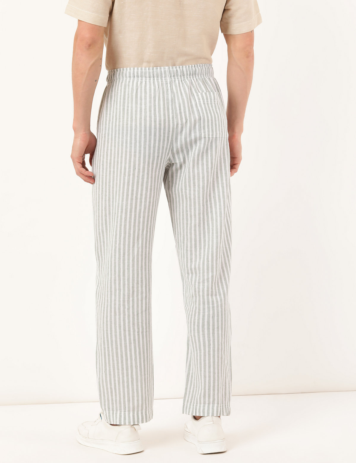 Cotton Linen Mix Striped Regular Fit Pyjama