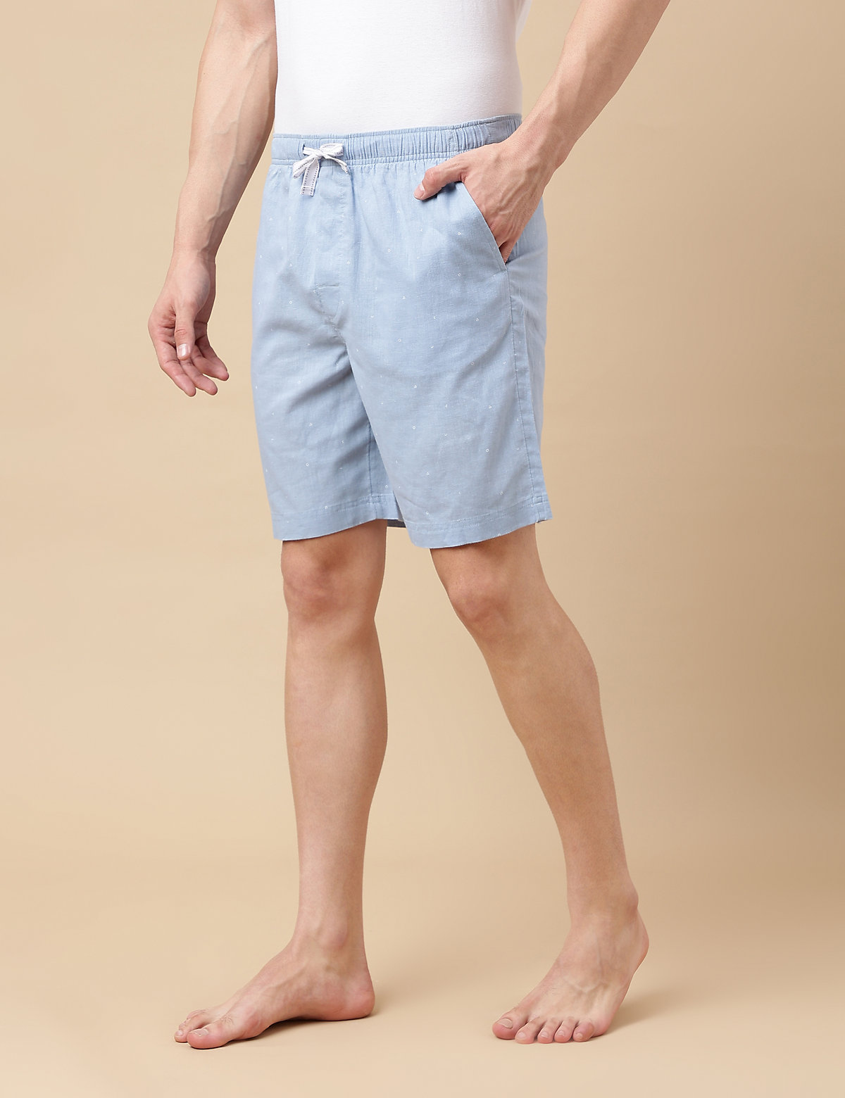 Cotton Blend Printed Shorts