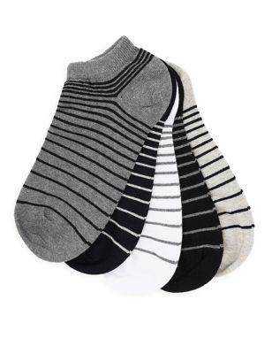 Pack of 5 Pair Cotton Mix Striped Socks
