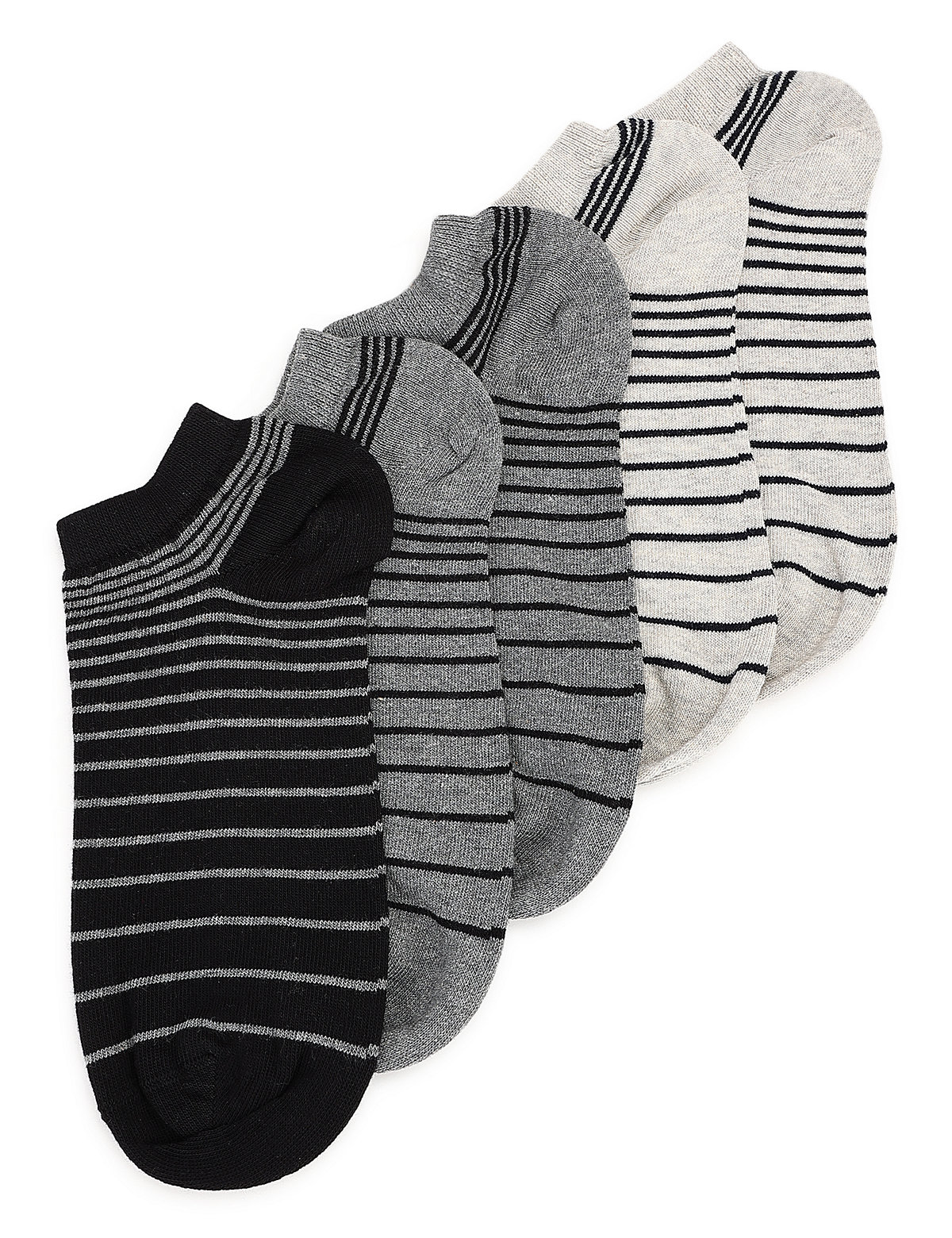 Pack of 5 Pair Cotton Mix Striped Socks