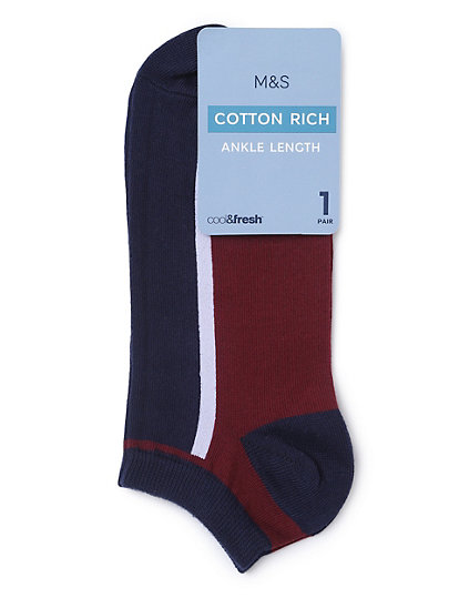 Cotton Mix Colorblock Skinny Fit Socks