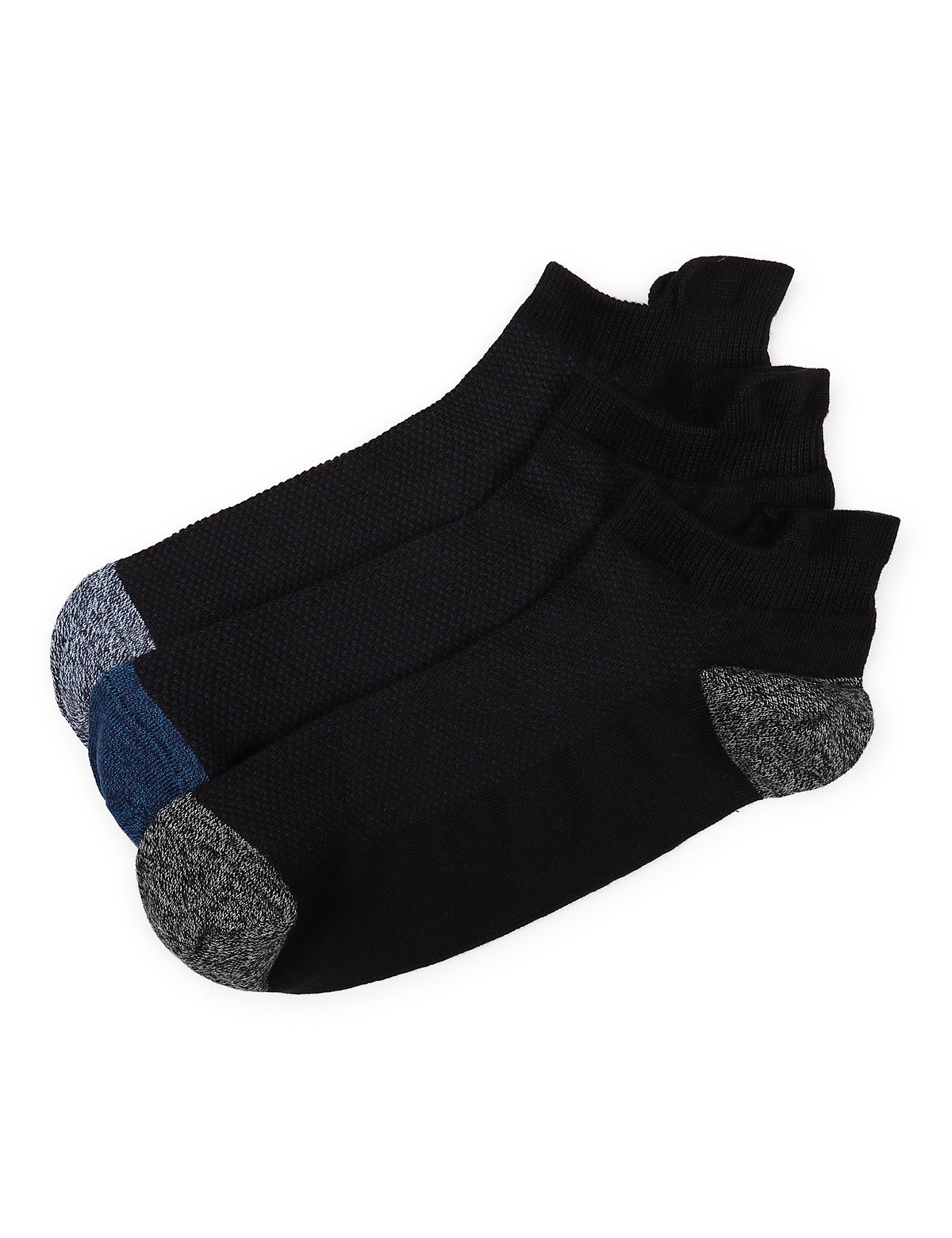 3 Pairs of Cotton Mix Textured Socks