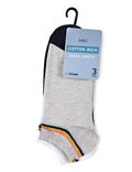 3 Pairs of Cotton Mix Striped Socks