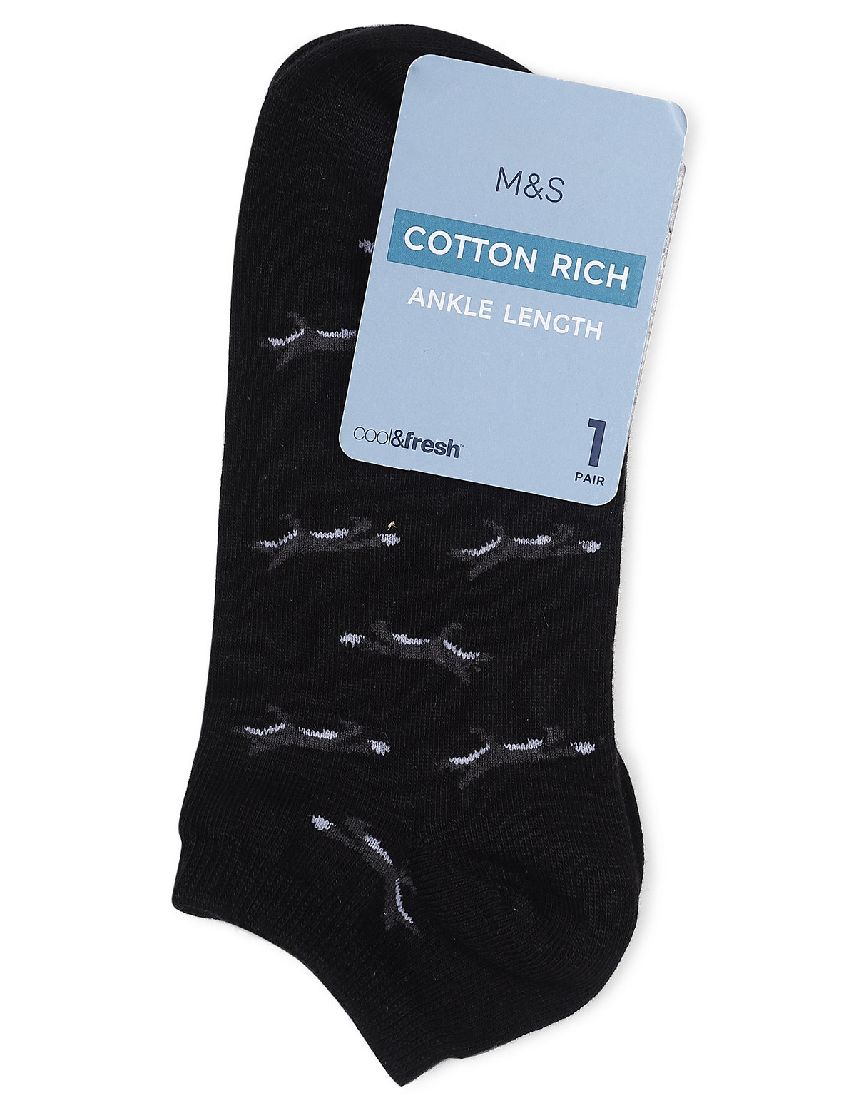 Pair of Cotton Mix Printed Socks