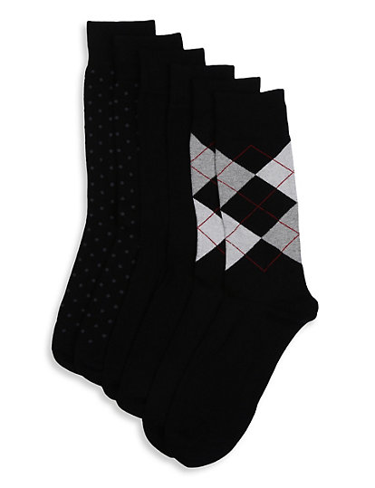 3Pk Argyle Design Socks