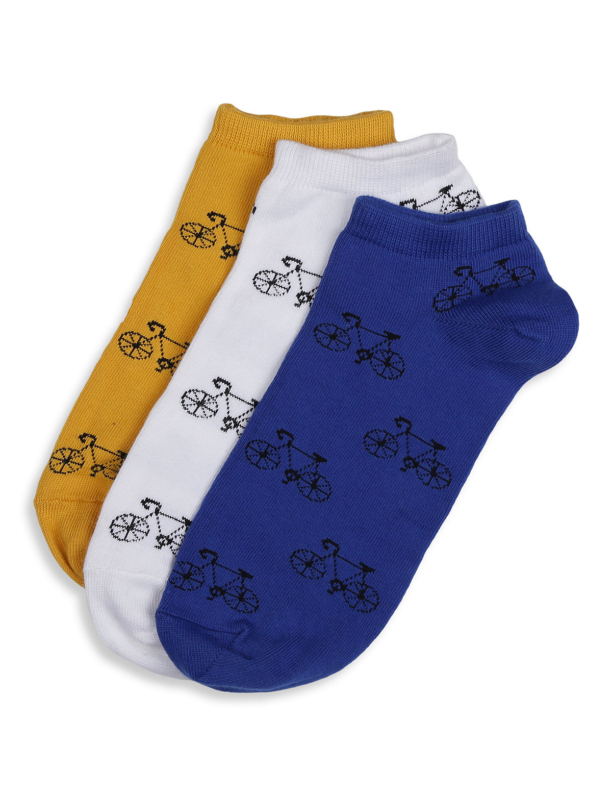 3Pk Cycle Print Socks