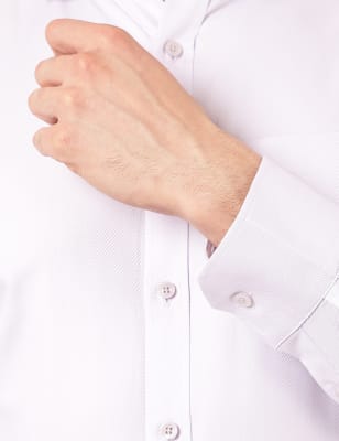 Pure Cotton Striped Spread Collar Shirt