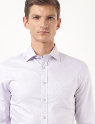 Pure Cotton Printed Spread Collar Shirt
