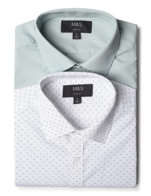 Marks and spencer white cheap dress shirt