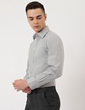 Poly Mix Plain Classic Collar Formal Shirt