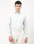 Pure Cotton Dobby Spread Collar Shirt