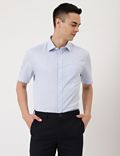 Pure Cotton Striped Collared Formal Shirt