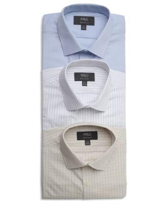 3PK Easy To Iron  Design Shirt