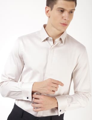 Premium Structure Double Cuff Slim Fit Shirt