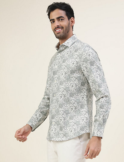 Premium Floral Structure Slim Fit Shirt