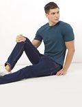 Cotton-Blend Solid Pull-On T-Shirt