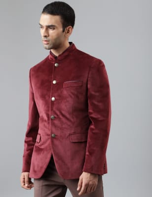 Premium Velvet Solid Bandhgala