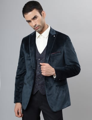 Peak lapel velvet discount jacket