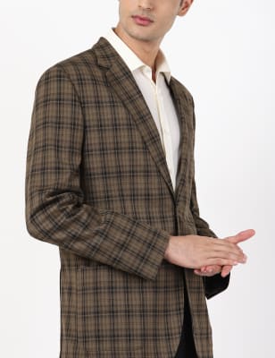 Men's hot sale chequered blazer