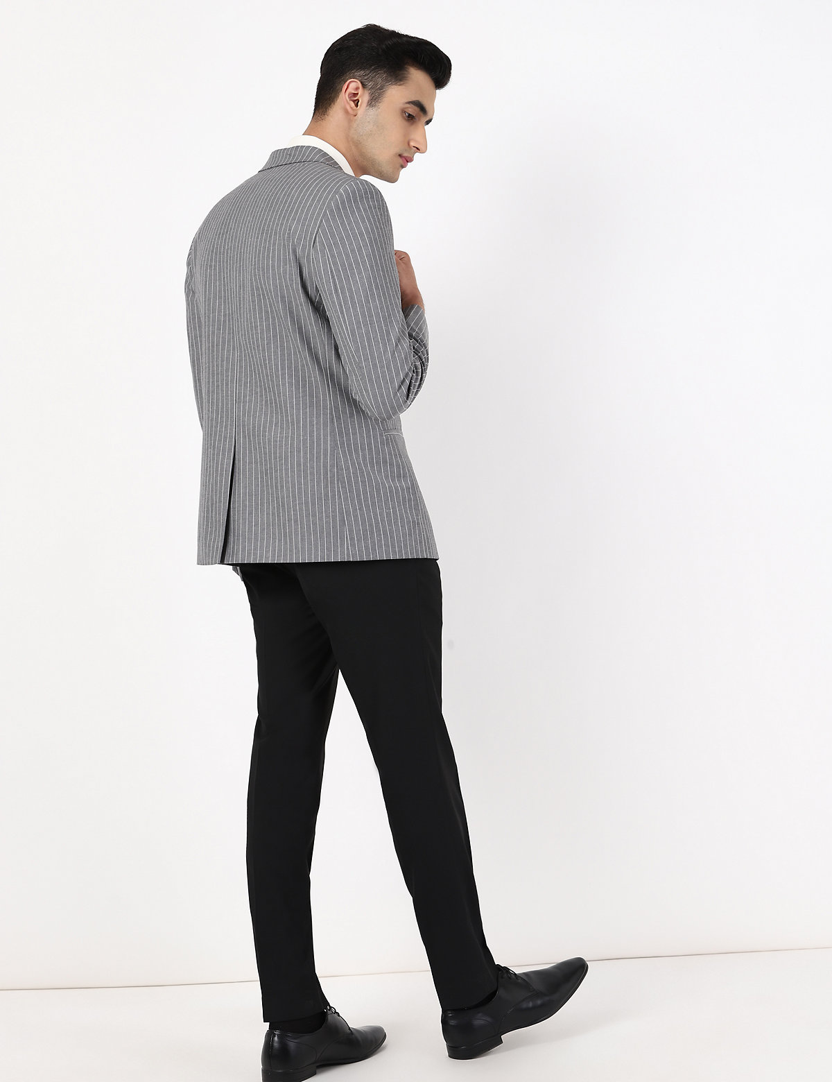 PV Linen Grey Pinstripes Jacket