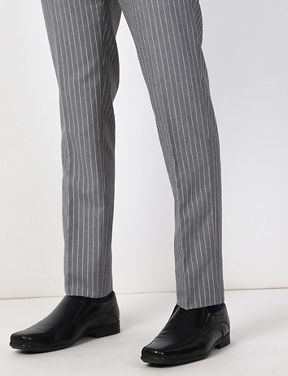PV Linen Grey Pinstripes Trouser