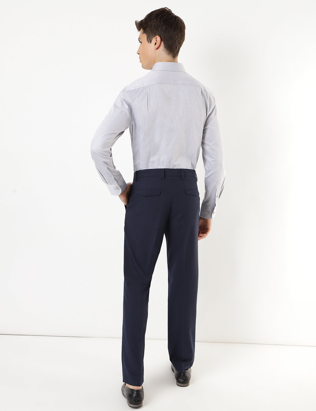 Regular Fit Checked Trousers