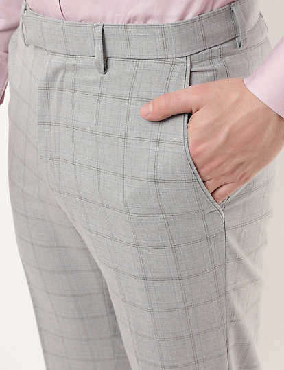 Regular Fit Checked Trousers