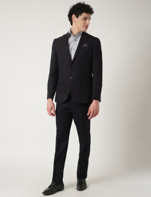 Geometric Elegance Casual Flat Lapel Collar Blazer