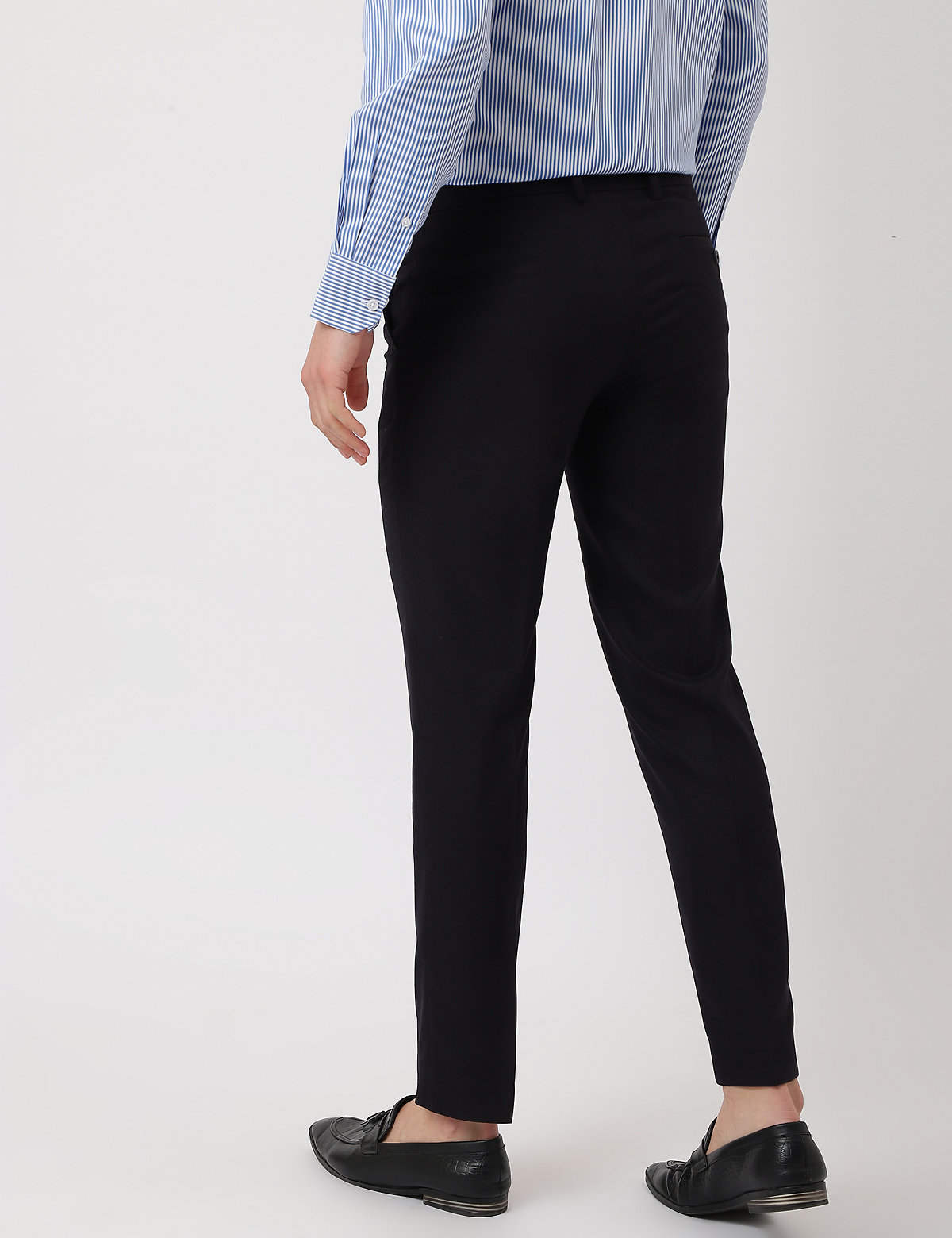 Poly Mix Textured Slim Fit Trouser
