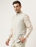 Linen Blend Tailored Fit Waistcoat