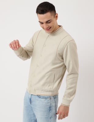 Regular Fit Interlock Bomber Jacket